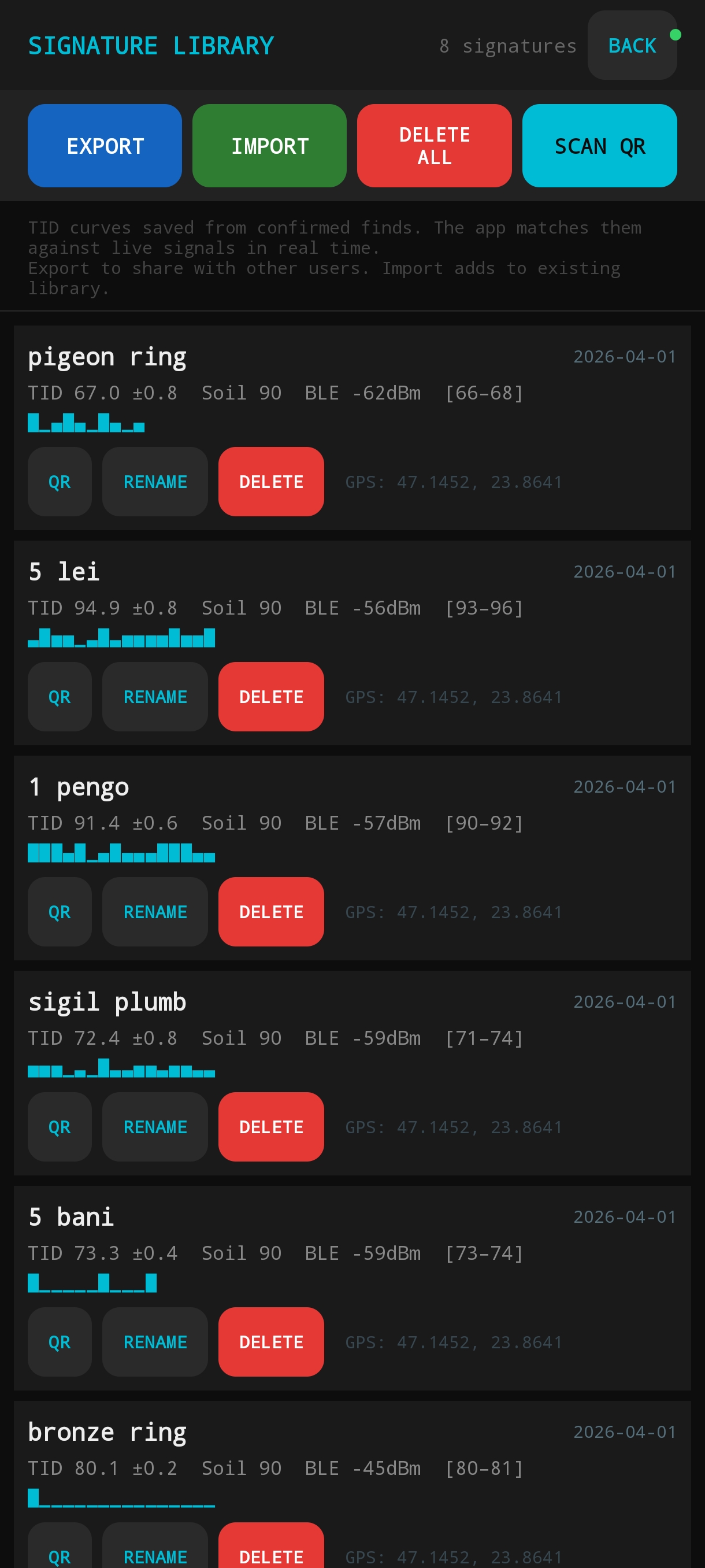 XpZeusTool signature library screen